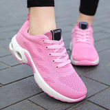 Women Fashion Outdoor Women Casual Shoes Flat Women's Sneakers Trainers Lace-up Mesh Sneakers Walking Shoes Woman