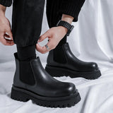 Breakj Men's Shoes Versatile Casual British Style High Chelsea Boots Men's Wear Cool And Simple Ankle Boots