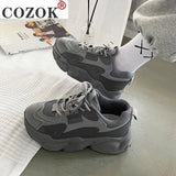 Women's Thick-soled Non-slip Sneakers Fashion New Women Casual Comfortable Dad Shoes Running Shoes Women's Vulcanized