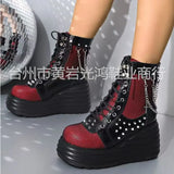 Breakj Women's Shoes 2025 Autumn And Winter Martin Boots With Loose Cake Thick-Sided Short Boots Round Head Fashion Women's