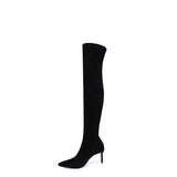 Breakj Boots Autumn And Winter Explosion Of High-Heeled High-Heeled High-Heeled Shoes Brown Elastic Thin