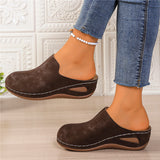 Breakj And Round Head Slippers Women's Large Code In The Autumn Of 2025 New Thick Soles Pedaled Half
