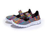Sneakers 2020 New Fashion Breathable Weaving Casual Shoes Woman Comfortable Flats Sneakers Women Shoes Zapatos De