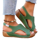 Breakj New Summer Women's Sandals Large-Size Leisure Slope And Thick-Soled Loose Tight With Fish Mouth Sandals
