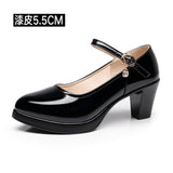 Walking Shoes, High Heels, Waterproof Platform, Women's Singles, Work Shoes, Large Size Women's Shoes