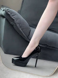 Breakj Waterproof Port Style Temperament New Spring And Autumn Retro High Heels Single Shoes 2025 Fine Heel