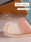Womans Slippers Indoor Cartoon Cat Paw Design Soft Plush Flexible Antiskid Sole House Flat