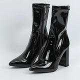 Breakj Pointed High And Sexy Water Drill Elastic Boots Thin Skinny Boots Fashion Women's