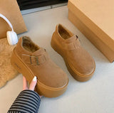 Breakj Style Pine Cake Heightening Women's Shoes Thick-Soled Birken Shoes Women's 2025 New Retro Pedal Pedalle Pedal Shoes Hairy