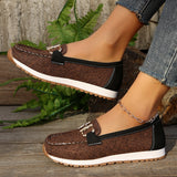 Breakj Casual Sneakers Casual Ladies Metal Chain 2025 Summer New Large-Size Single