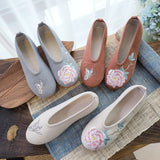 Breakj Shoes Oxford Sole Cloth Shoes Plain Tea Clothes Spring And Autumn Mother Shoes Women's Single Shoes Embroidered