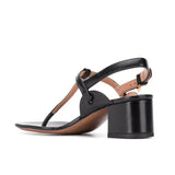 Fashion Clip Toe Sandals Thick Heel T-Belt Large-Size Women's Shoes