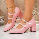 Breakj Retro Mary Jane Women's Shoes 2025 Autumn New French Heel Red Single-Shoe Women's Thick