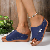 Breakj Thick-Bottomed Slippers Women's 2025 New Summer Simple Fashion Fish Mouth Slope And Slippers Women's
