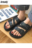 New Summer Women Slipper Casual Beach Open Toe Outside Platform Flat with Non-slip Slide