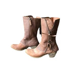 Breakj Autumn And Winter New Large-Size Short-Size Martin Boots Flat-Bottomed Side Zipper Solid Women's
