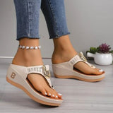 Breakj Women's Shoes 2025 Summer New Beach Clip Slope And Cool Slippers Women's Women's