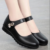 De Mujeres Women Cute Sweet Red Slip on High Heel Shoes Lady Casual Comfortable Autumn Pumps Female Black Shoes