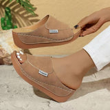 Breakj New Slope And Slippers Fashion Fish Mouth Cool Slippers Wearing Light Beach Women's Cool