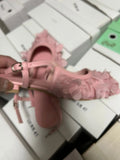 2023 Petals Pointed Head With Buckle Flat Shoes Female Fairy Wind Head Flat Shoes Low Heel Small Fresh Sandals