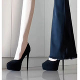 Breakj New Sexy Black Pointed Waterproof Table Hate High Heels Women Do Not Grind Their Feet Fine Heel Shallow Commuting Single