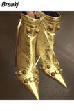 Knee High Boots 2023 Winter Boots Brand New Super High Thin Heels With Rivet Retro Fashion Cool For Women Summer