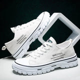 Canvas Shoes Men Fashion Summer Casual Sneakers Student Casual Shoes High Top Man Vulcanize Shoes 2021 Off White