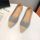 Flat Shoes Women Pointed Single Shoes Latex Insole Asakuchi High Quality Casual