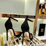 Breakj High Heels Women 2025 New Pointed Light Mouth Fine Heel Single Shoes Elegant Buckle With Hollow