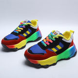 Breakj Women's Shoes Casual Sports Single Shoes 2023 Autumn And Winter New Large-Size Color Thick-Bottomed Old Dad