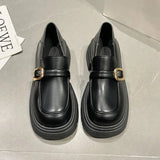 2024 New British Style Black Leather Shoes With Mary Jane