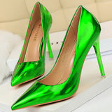Leather Woman Pumps BIGTREE Shoes New High Heels Shoes Sexy Women Heels Pointed Toe Women Basic Pump Heels Plus Size