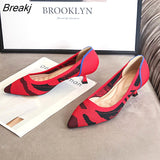 High Heel Single Shoes Simple Pointed Women Shoes Mid Heel Comfortable Sole Candy Colors Spring And