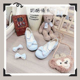 Breakj Princess Wind Lolita Shoes Round Head Bow Lo Shoes 2025 New Daily Sheel Mary Cherish