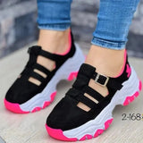 Breakj Thick-Bottomed Buckle With Casual Sandals 2025 New Thick Low Round Head Hollow Single