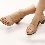 Breakj Women's Large Code 2023 Summer New Fish Mouth Clip Beach High Heel Buckle Buckle Women's