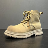 Breakj 2024 New Man British Style Vintage Work Short Boots