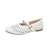 Breakj Hollow Ballet Mary Jane Shoes Women 2025 New Breathable Soft-Soled Sandals Flat Comfortable Single