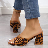 Breakj New Water Drill Side With Cool Towed Red Black Pointed Thin Heel Half-Slippers Women's High